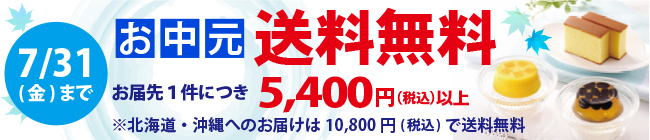 夏の送料無料キャンペーン