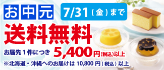 夏の送料無料キャンペーン
